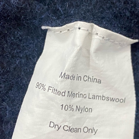 National‎ Standards Blue Closet Staple Cardigan Merino Wool Size Medium - Picture 4 of 6